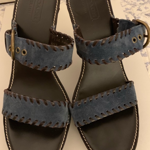 Coach Kendra Suede/Calf P298 Denim/Chnt Size 10M - Picture 5 of 8